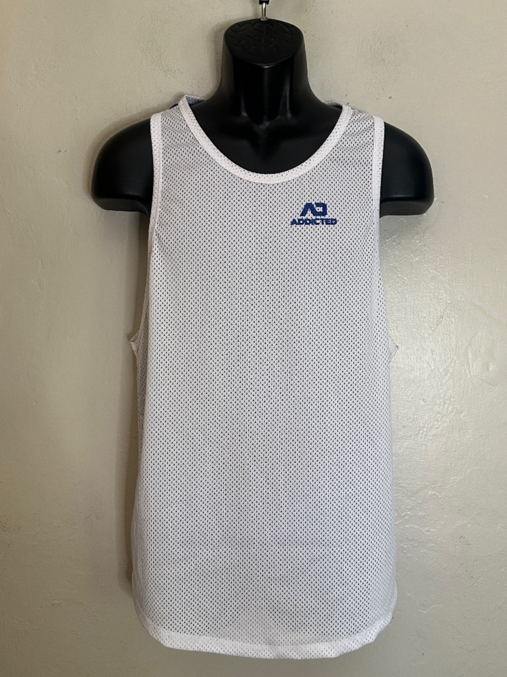 Addicted Mesh Tank Top Large Gently worn 20" armpit to armpit Nylon/spandex mesh